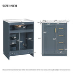 Modern Bathroom Vanity With 1 Door And 3 Drawers