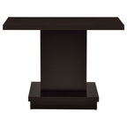 Reston Engineered Wood Pedestal Console Table Cappuccino