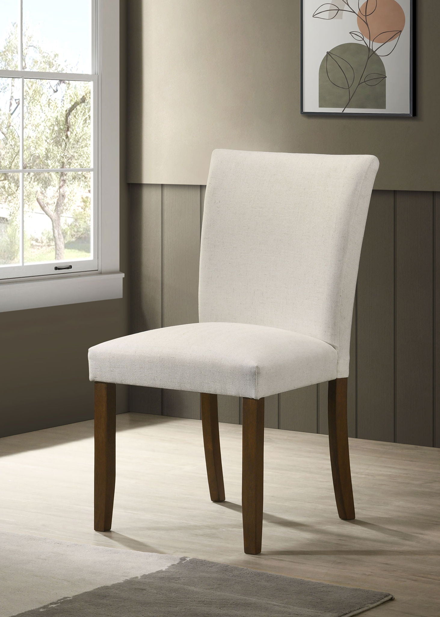 Paxton Upholstered Dining Side Chair Beige (Set of 2)