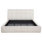 Nollet 48-inch Upholstered California King Platform Bed Cream