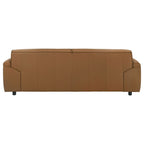 Buxton Top Grain Leather Upholstered Sofa Orange