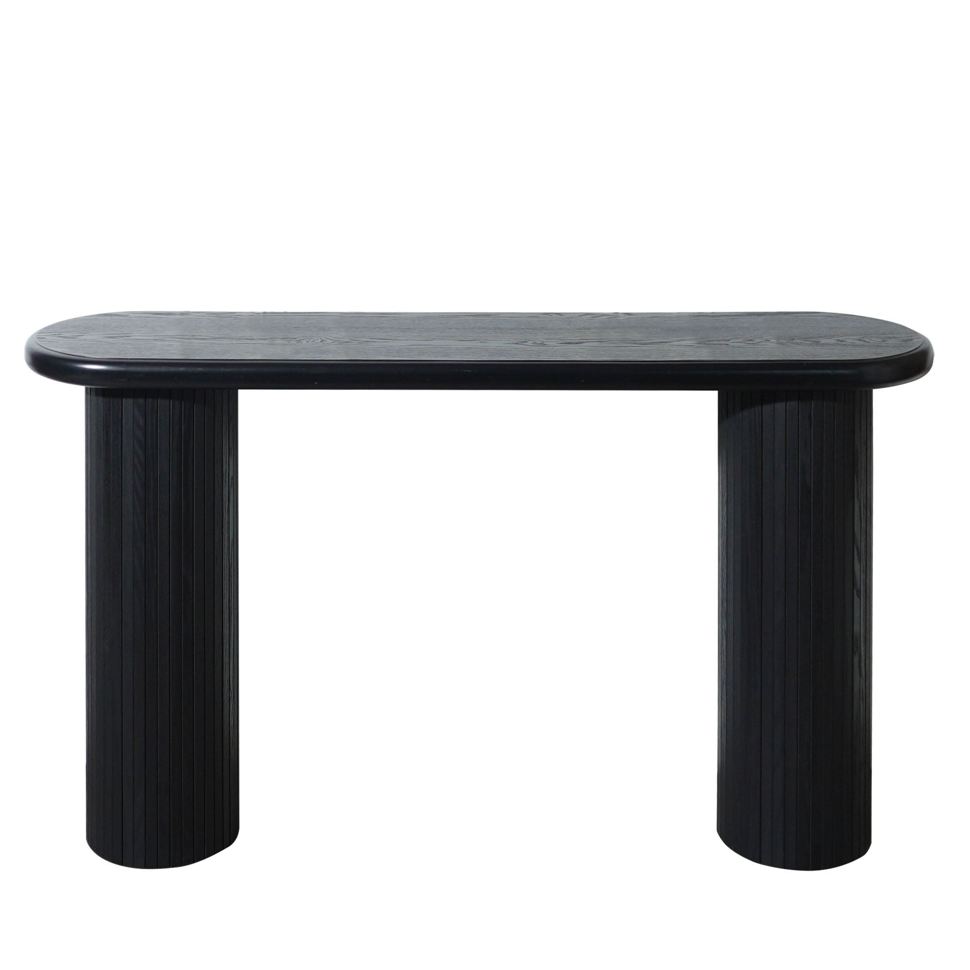 Fluted Cylinder Console Table - Black