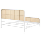Lanewood Open Cane Webbing Metal Eastern King Bed White