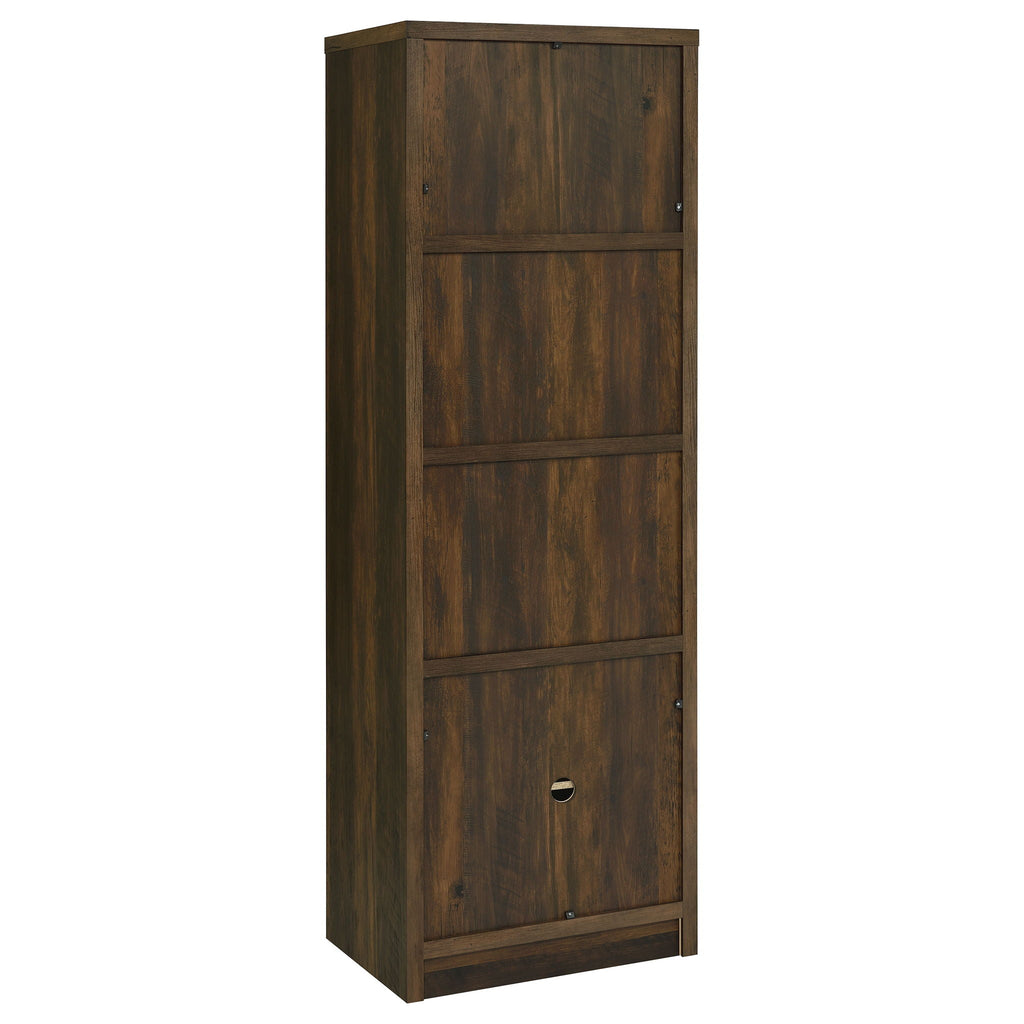 Laughlin 4-shelf Engineered Wood Media Tower Dark Pine