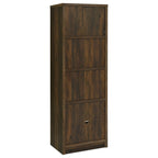 Laughlin 4-shelf Engineered Wood Media Tower Dark Pine