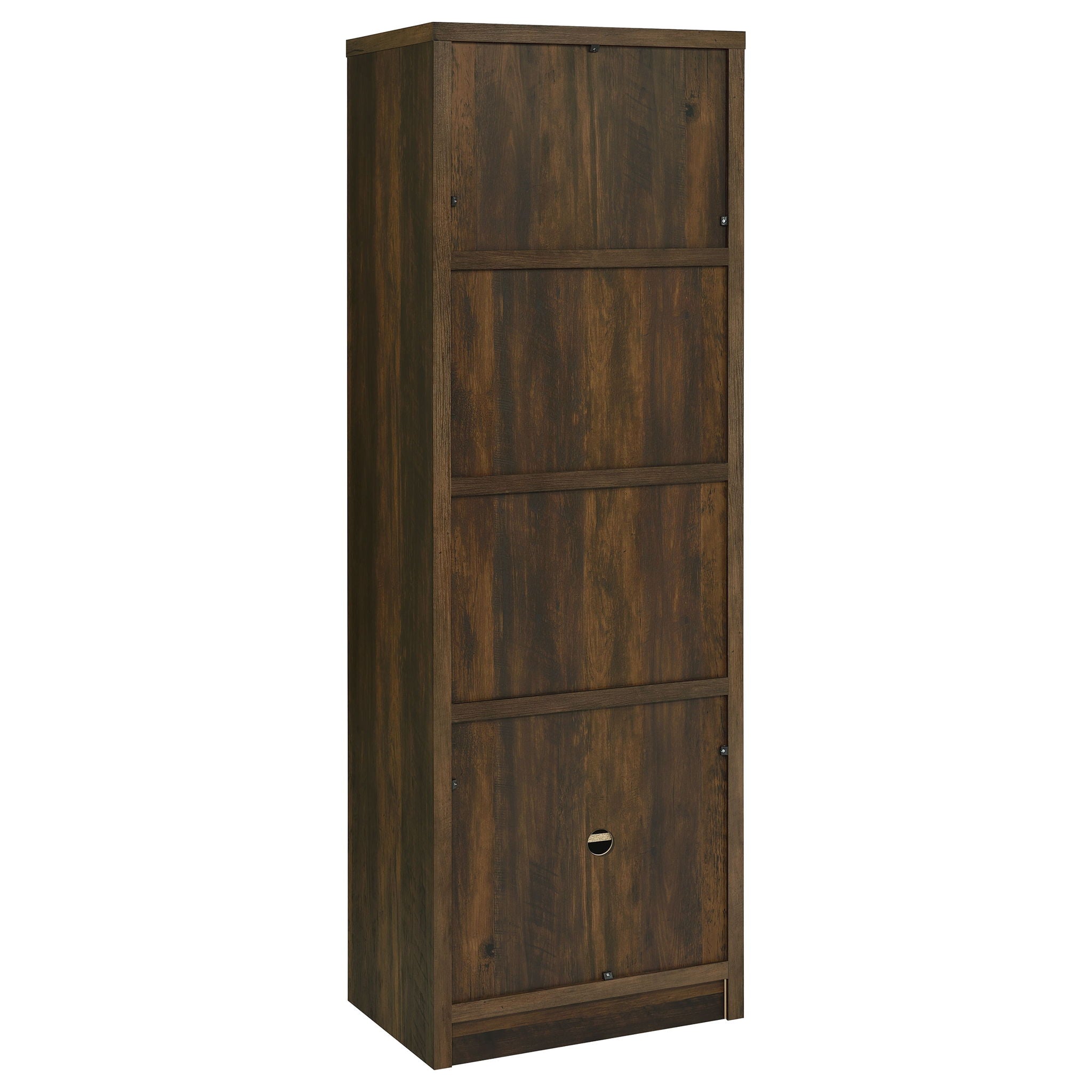 Laughlin 4-shelf Engineered Wood Media Tower Dark Pine