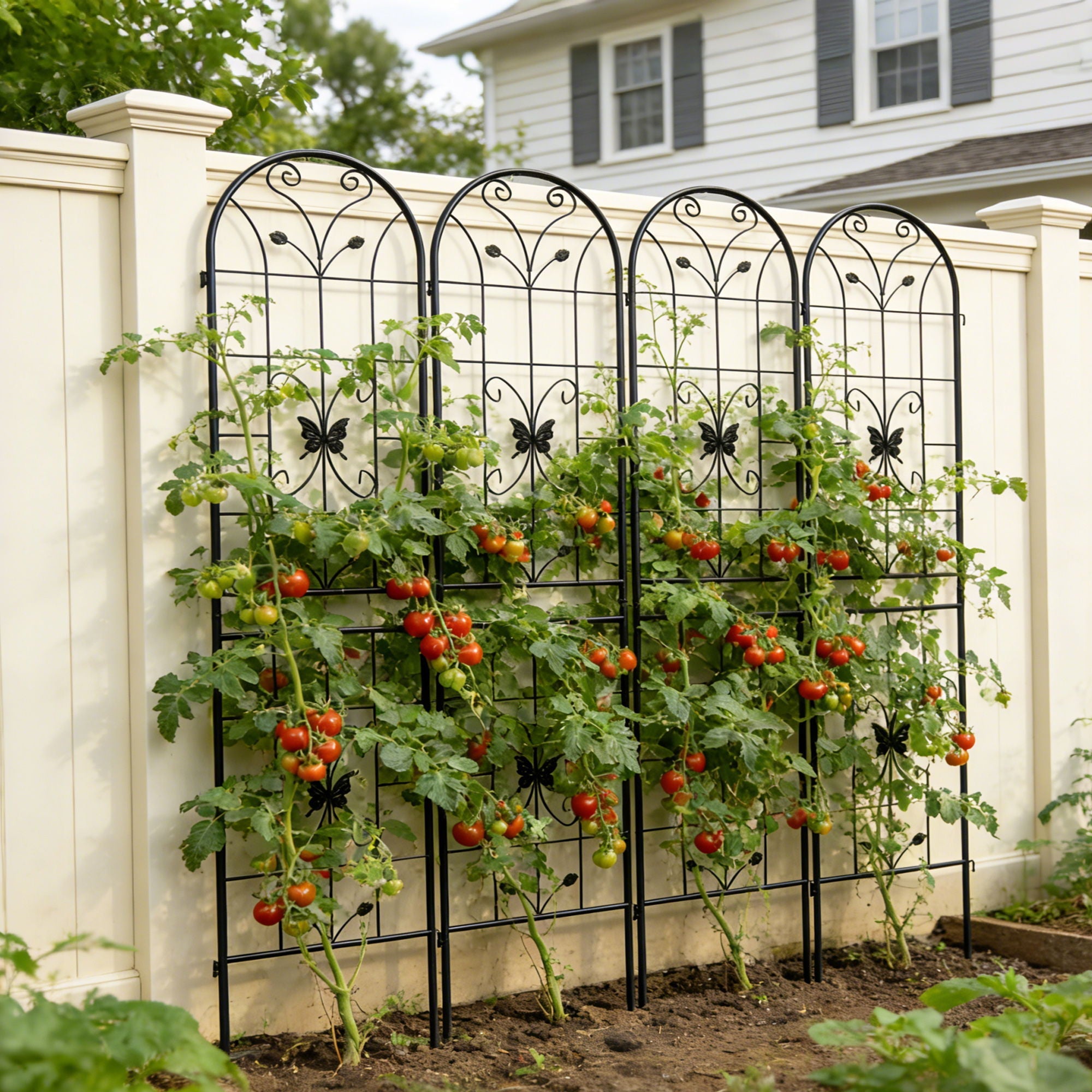 Garden Metal Trellis Rustproof Trellis For Climbing Plants Outdoor Flower Support