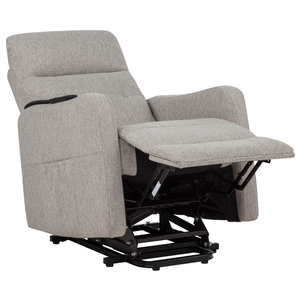 Dayes Upholstered Power Lift Recliner Chair Taupe
