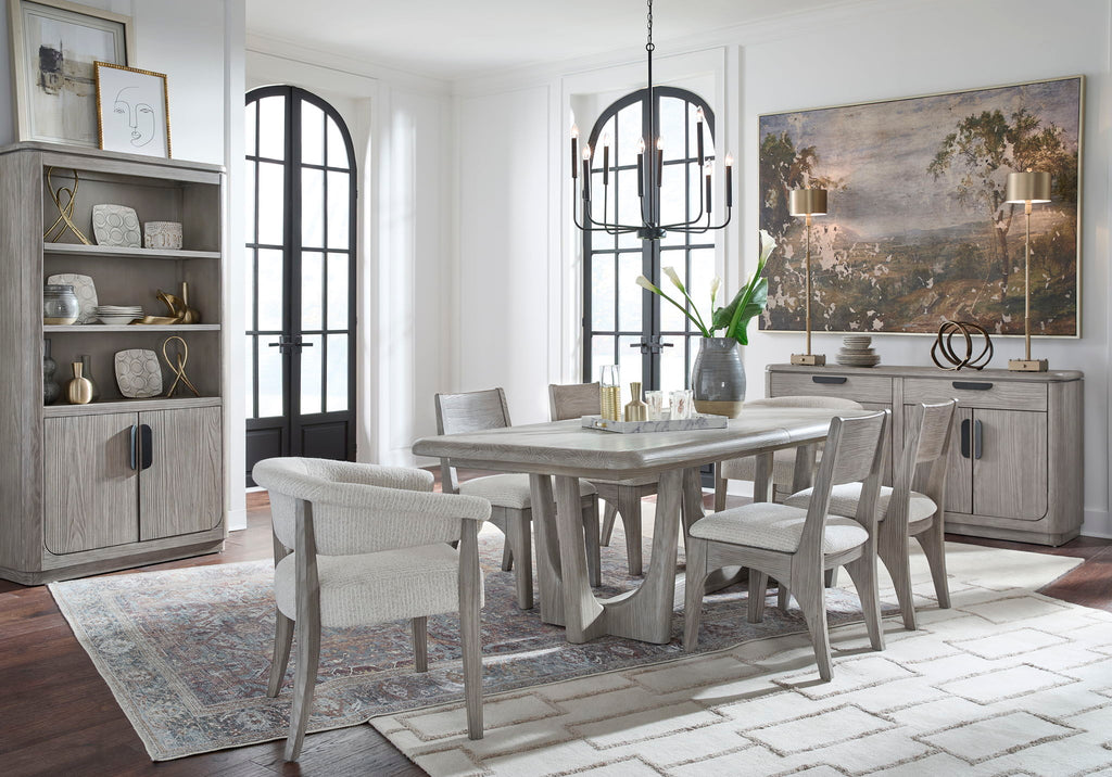 Braelyn - Extendable Trestle Dining Table - Dorian Gray