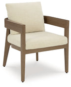 Serene Bay - Arm Chair With Cushion (Set of 2) - Dark Brown / White