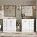 Shaker Free Standing Bathroom Vanity Cabinet & Sink, Soft Close Drawers, Soft Close Doors