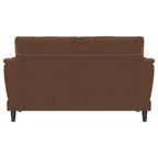 Selma Velvet Upholstered Crescent Arm Loveseat Rust