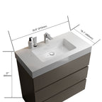 Alice - Bathroom Vanity With Sink, Large Storage Freestanding