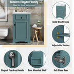 Elegant Bathroom Vanity With Ceramic Sink, Soft Close Door, Adjustable Shelf