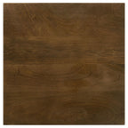 Heitor Square Wood Top Accent Side Table Dark Brown