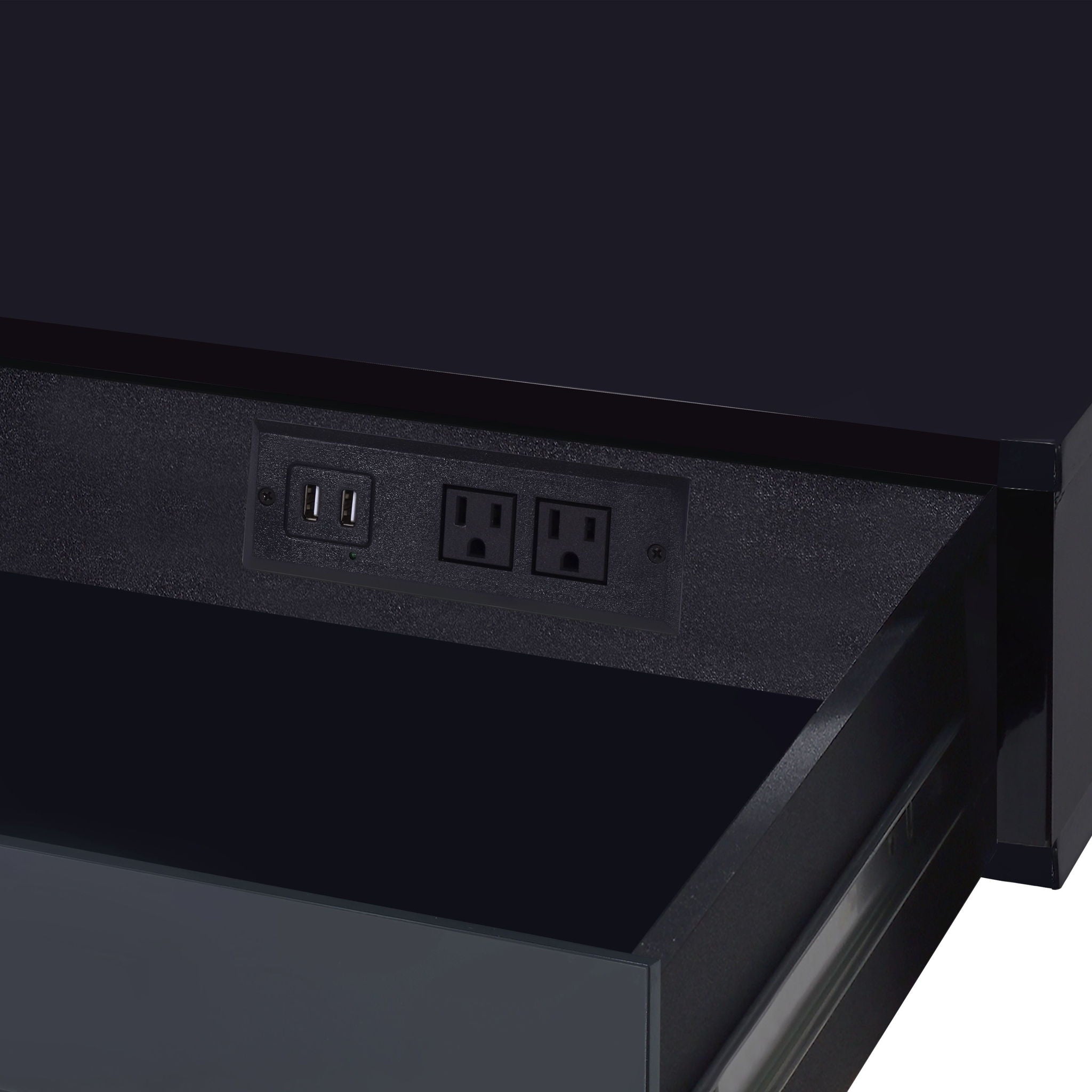 Coleen - High Gloss Writing Desk With USB