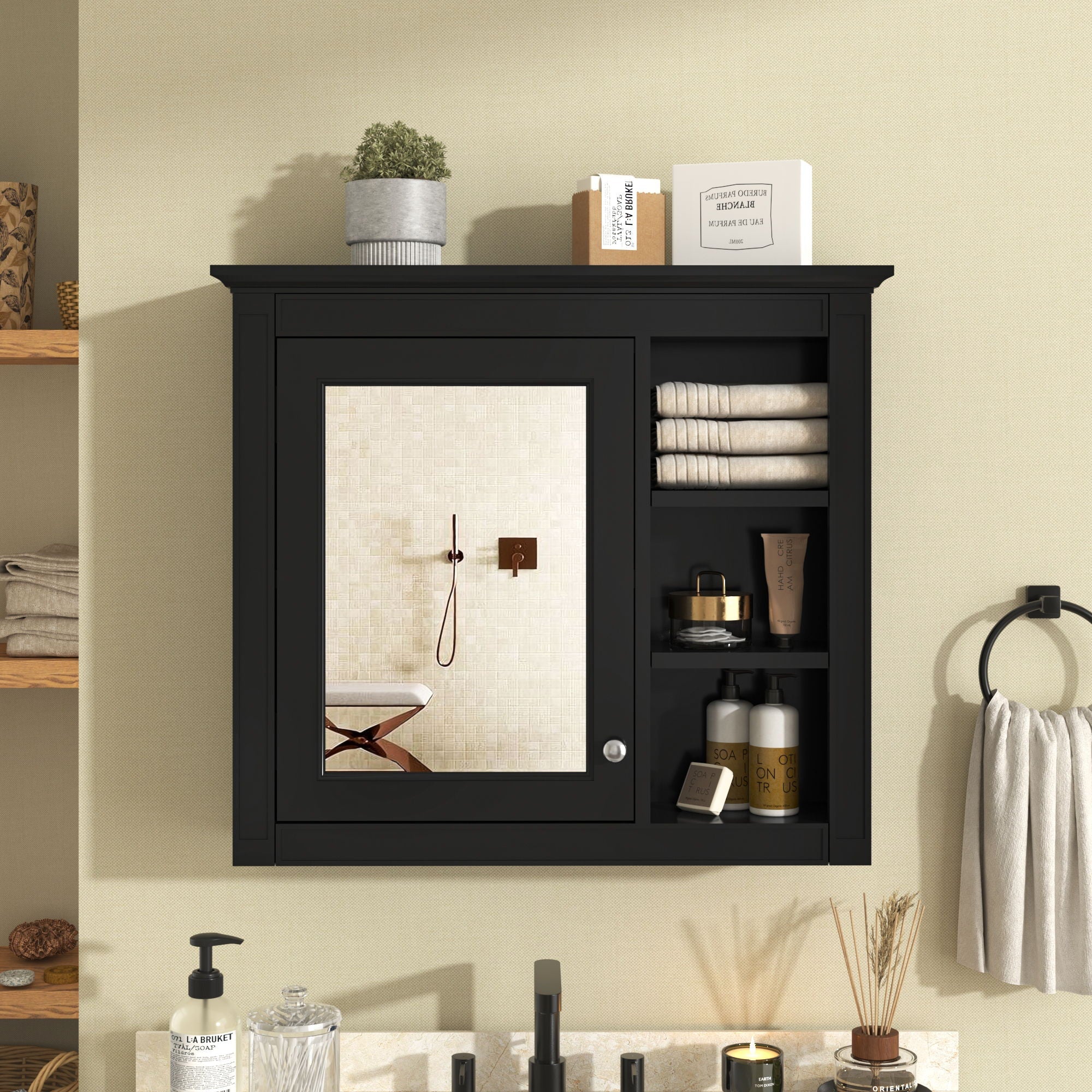 Modern Wall-Mounted Medicine Cabinet With Mirror