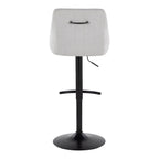 Hannah - Transitional Adjustable Barstool With Swivel With Rounded T Footrest (Set of 2)