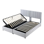 Upholstered Platform Bed With A Hydraulic Storage System