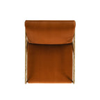 Aerin - Hammered Brass Upholstered Accent Arm Chair