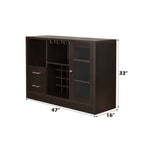 Hazen - 33" Wine Cabinet - Espresso