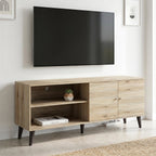 Amidon - TV Stand, With 2 Storage Shelves And 1 Cabinet