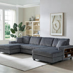 U-Shaped Convertible Sofa, 4 Seater Large Living Room Lounge