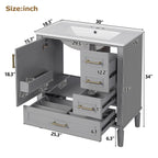 Traditional Bathroom Vanity Set With Soft Close Doors