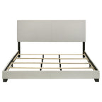 Dorian Fabric Upholstered California King Panel Bed Cream