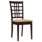 Kelso Lattice Back Dining Side Chair Cappuccino (Set of 2)