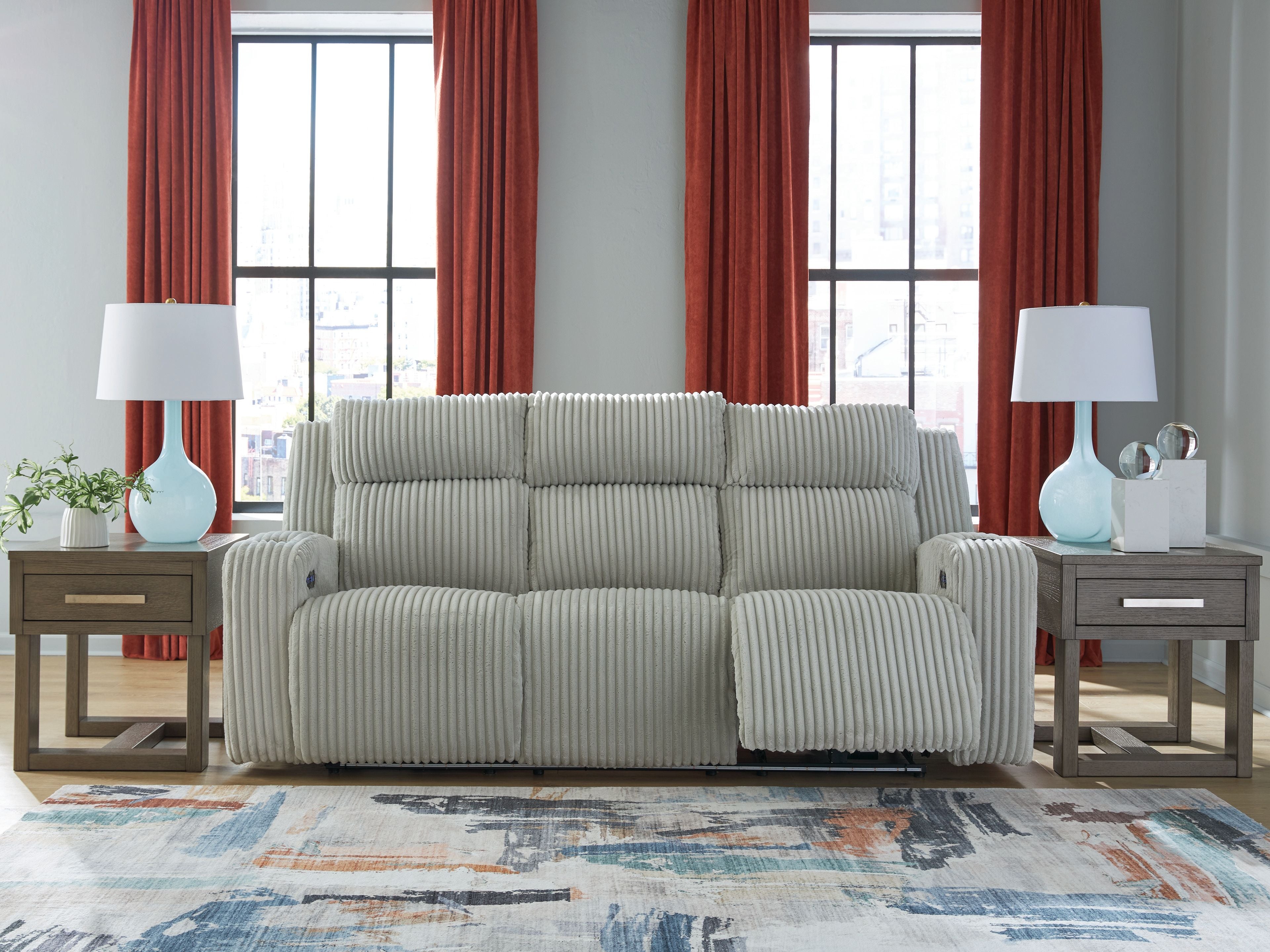 Forest Lake - Power Reclining Sofa With Adj Headrest