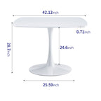 Table Mid-Century Dining Table For 4-6 People With Round Table Top, Pedestal Dining Table, End Table Leisure Coffee Table