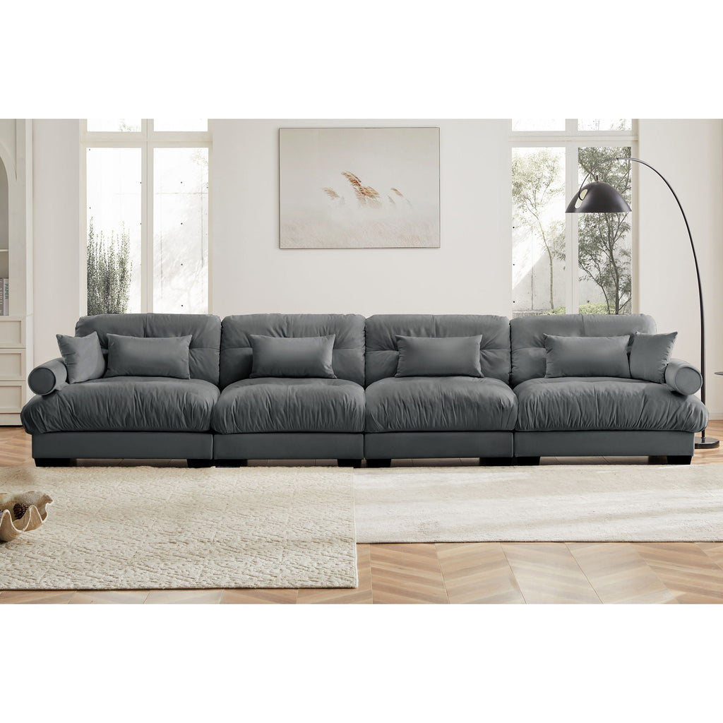 Super Comfort Oversized Modular Sectional Sofa, Deep Seat Convertible L Shaped Couch