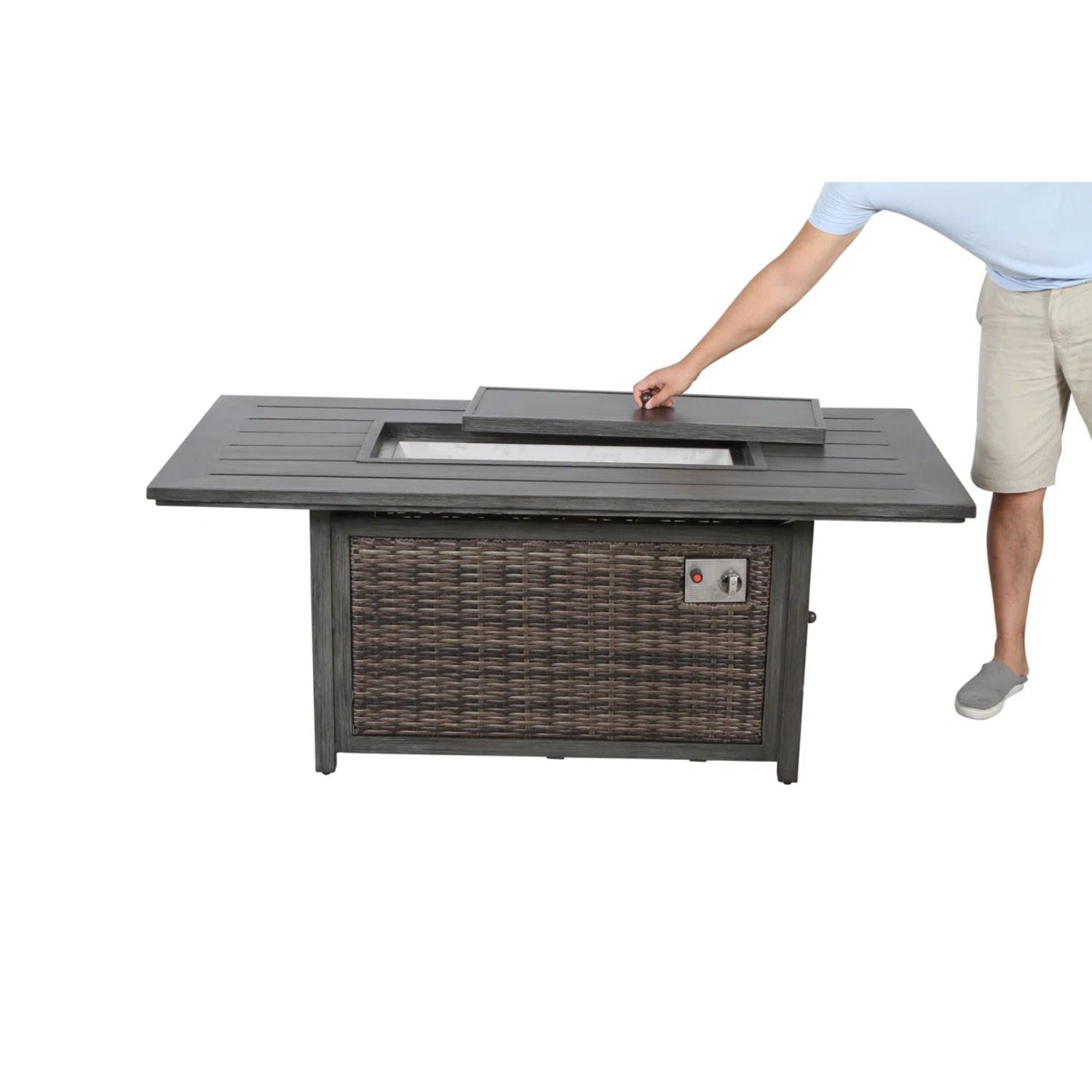 Propane Fire Pit Table - Espresso