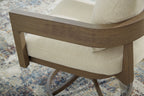 Serene Bay - Swivel Chair With Cushion (Set of 2) - Dark Brown / White