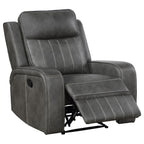 Forrest - Recliner Chair With Tufted Upholstery - Gray