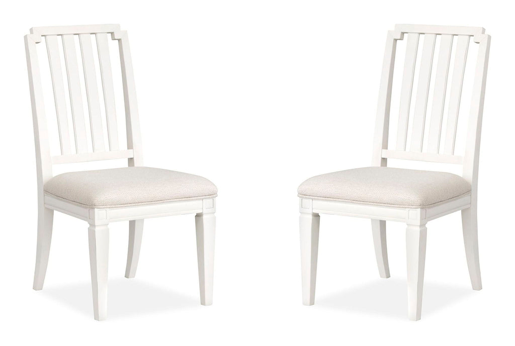 Willowbrook - Upholstered Side Chair With Wood Slat Back (Set of 2) - Egg Shell White
