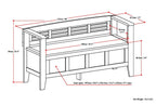 Adams - Entryway Storage Bench Handcrafted