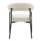 Jirina - Chenille Arm Chair (Set of 2) - Beige & Black