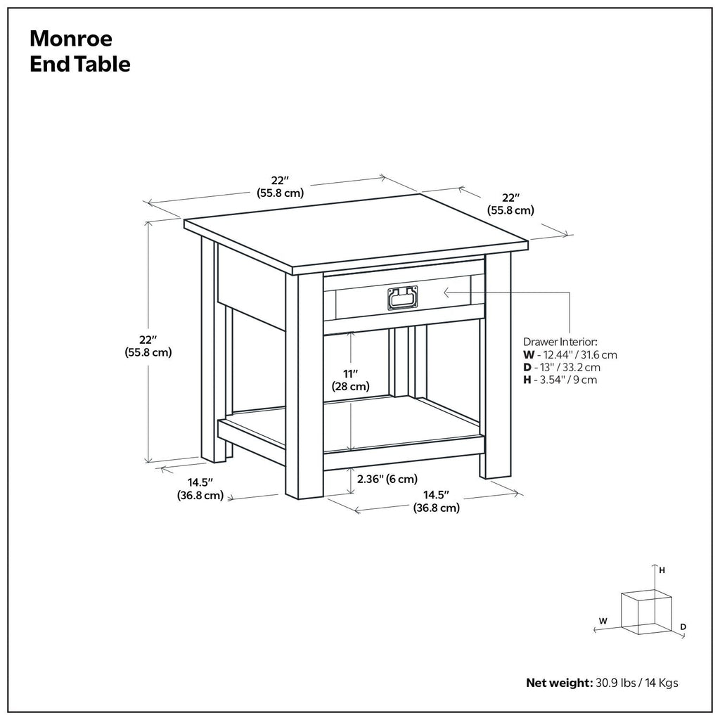 Monroe - Handcrafted Side Table
