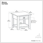 Monroe - Handcrafted Side Table