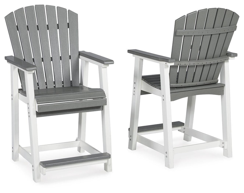 Transville - Barstool (Set of 2) - Gray / White