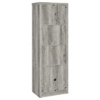Burke 4-shelf Engineered Wood Media Tower Grey Driftwood