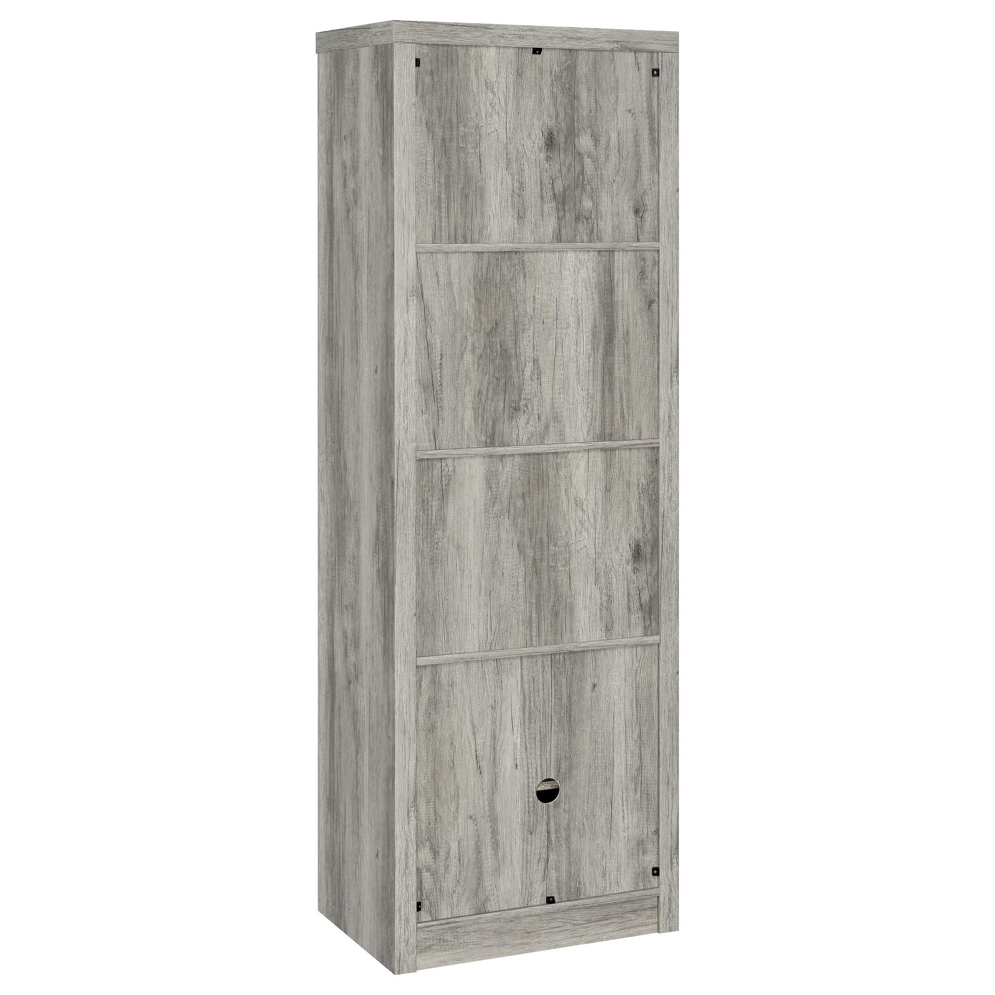 Burke 4-shelf Engineered Wood Media Tower Grey Driftwood