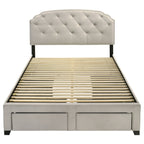 Marianna 4-drawer Upholstered Queen Storage Bed Cream