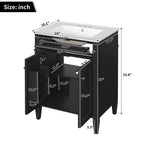 Bathroom Vanity With 2 Doors And Tip Out Drawer, Soft Closing Hinges