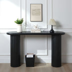 Fluted Cylinder Console Table - Black