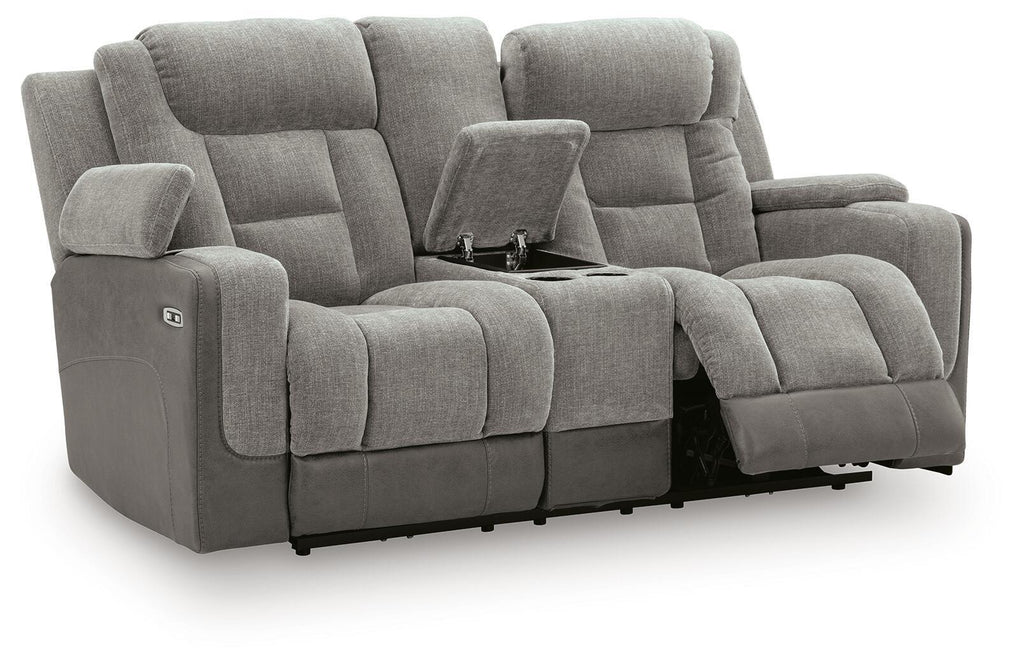 Mixed Motion - Power Reclining Loveseat With Console / Adjustable Headrest