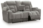 Mixed Motion - Power Reclining Loveseat With Console / Adjustable Headrest