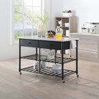 Emery - Kitchen Island - White Cultured Marble Top & Gray